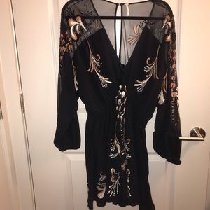 Free People Long Sleeved Mini Dress Size M
